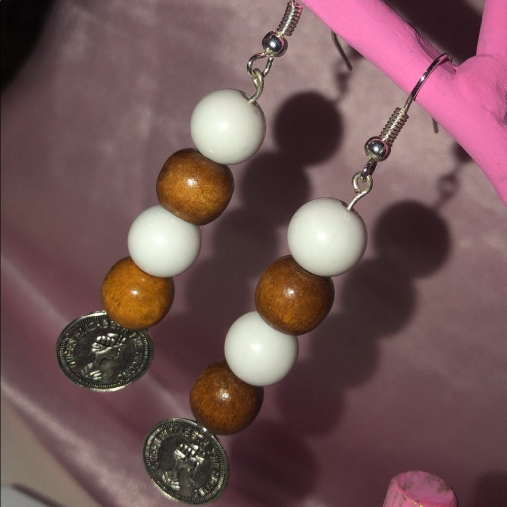 Coined Beaded Earrings